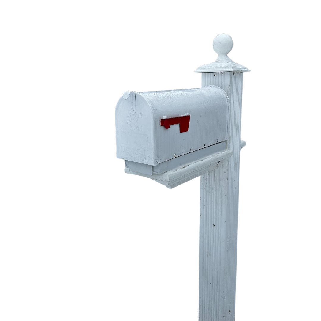 White mailbox slide