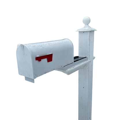 White mailbox slide extended