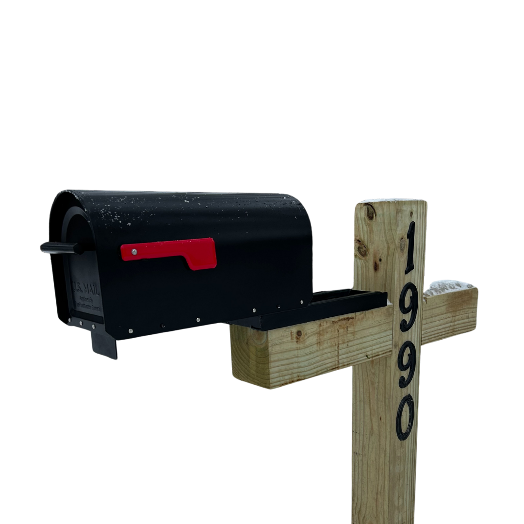 Black mailbox slide extended